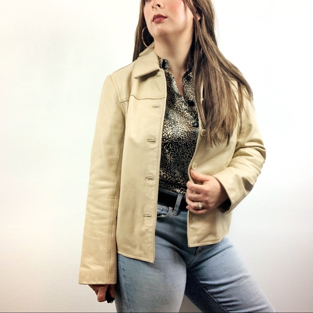 J. Crew Tan Leather Jacket for Women